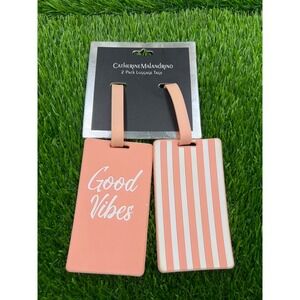 Catherine Malandrino Luggage Tags 2 Pack Good Vibes Travel Set‎
